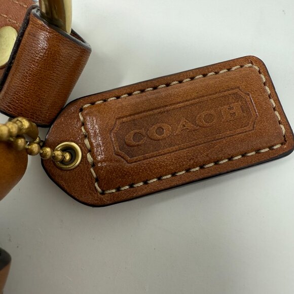 COACH 10615 Brown Leather Carly Slouchy Hobo Bag Tan Brass - Picture 10 of 10